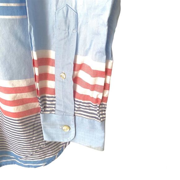 Vineyard Vines Slim Fit Mens Tucker Button Down Shirt medium Blue Pink Stripe - Picture 3 of 4